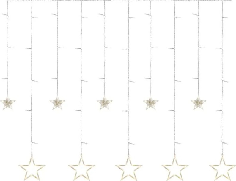 Cortina de Natal LED 115xLED/1,35W 6,85x1,05 m branco quente