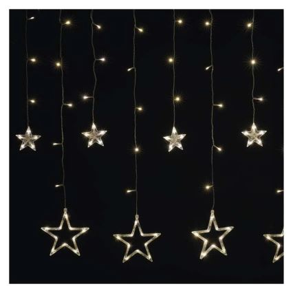 Cortina de Natal LED 115xLED/1,35W 6,85x1,05 m branco quente