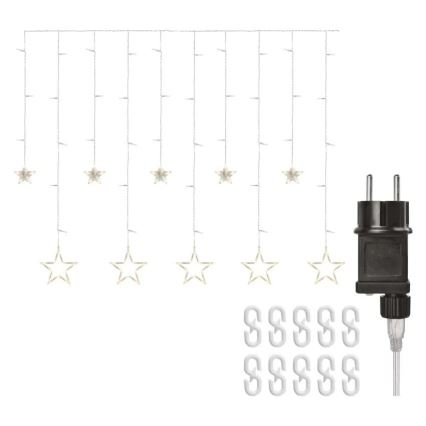 Cortina de Natal LED 115xLED/1,35W 6,85x1,05 m branco quente