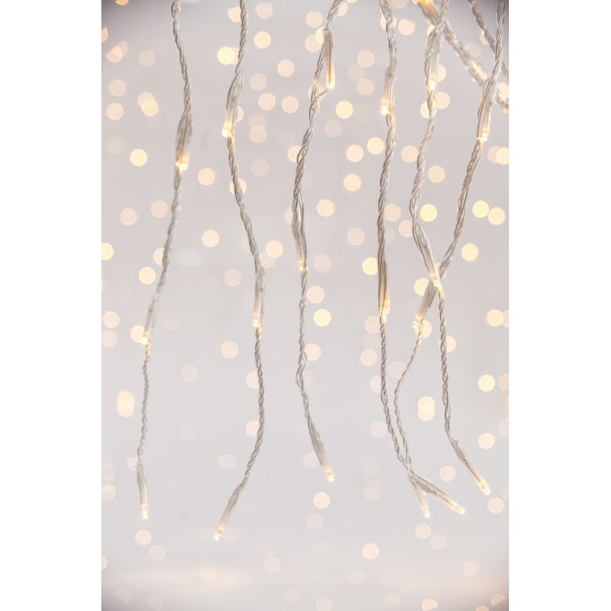 Cortina de Natal LED para exterior CURTAIN 360xLED/3,6W/230V 2x2 m IP44 branco quente