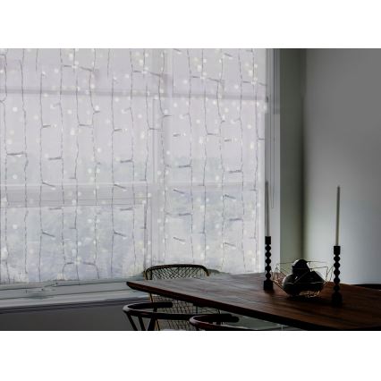 Cortina de Natal LED para exterior CURTAIN 480xLED/8,4W/230V 3x3 m IP44 branco frio
