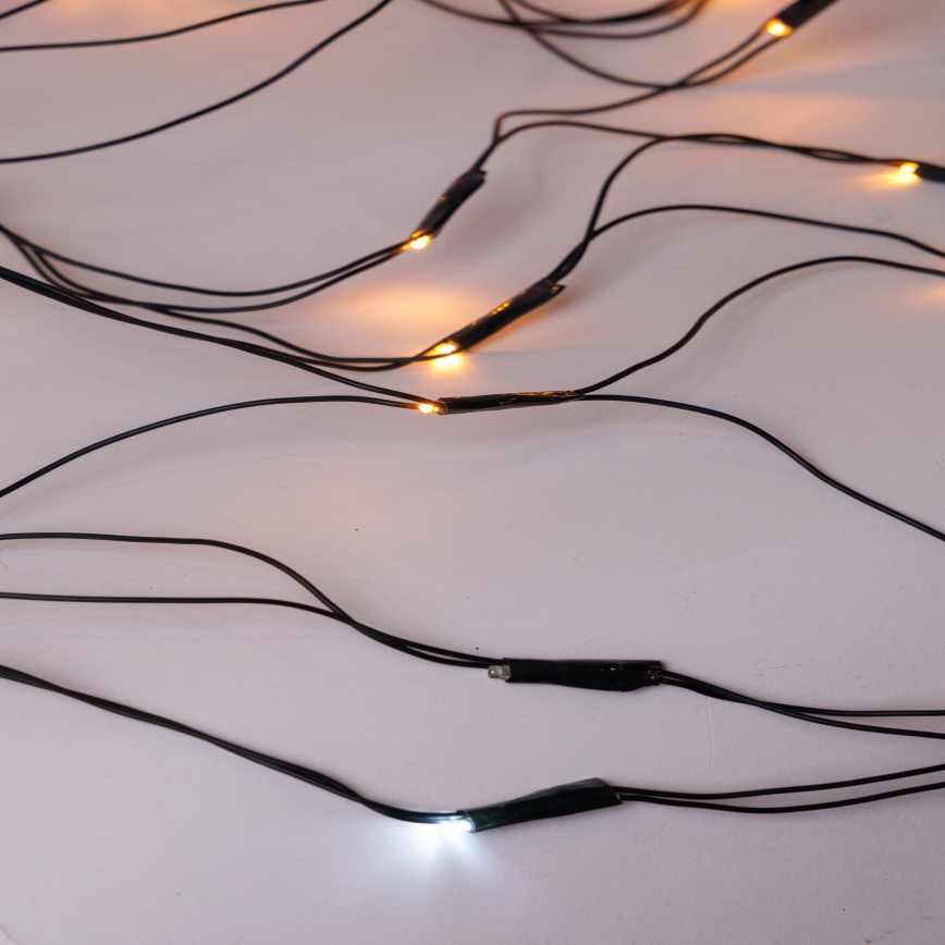Cortina de Natal LED para exterior NET 240xLED/7,2W/230V 1,5x2 m IP44 branco quente