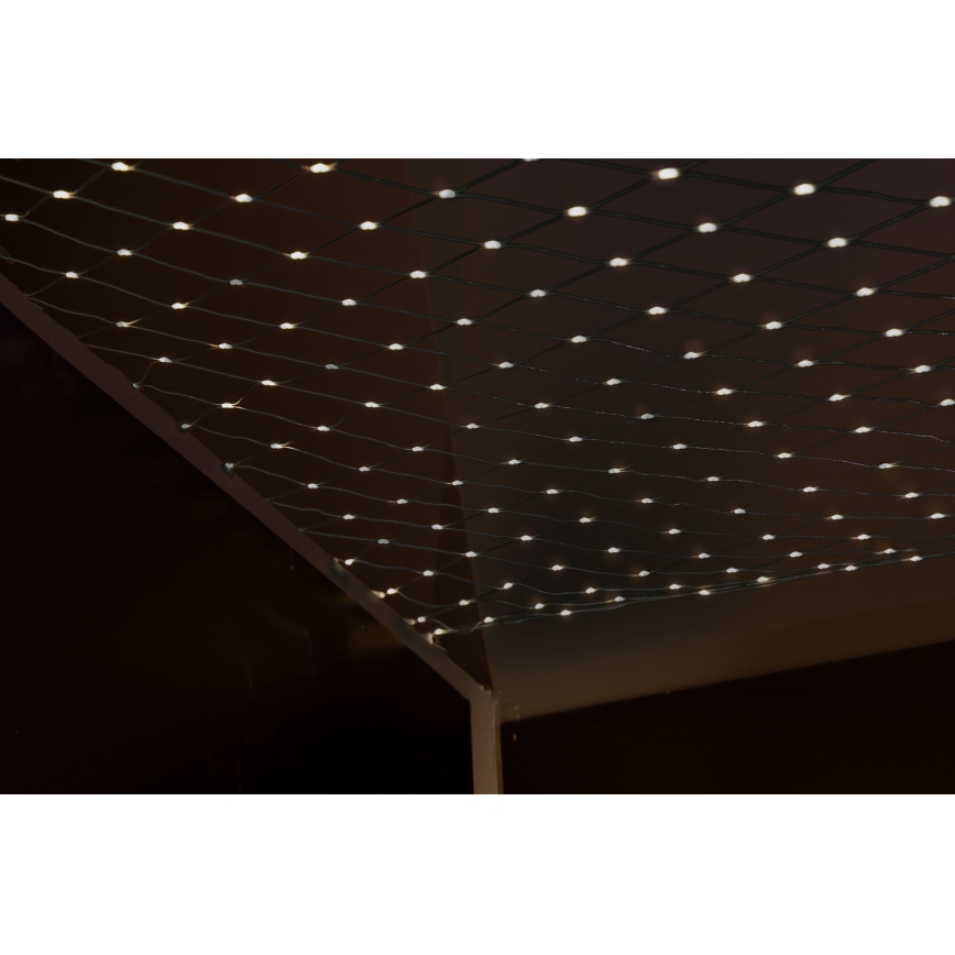 Cortina de Natal LED para exterior NET 240xLED/7,2W/230V 1,5x2 m IP44 branco quente