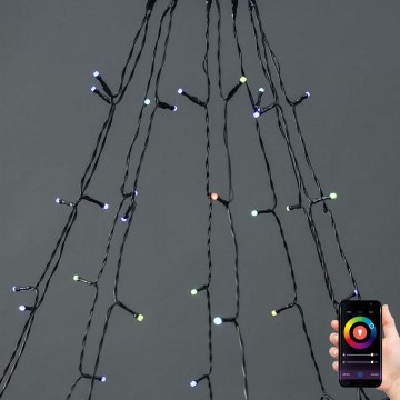 Cortina de Natal LED RGB 240xLED/11 funções 8m IP65 Wi-Fi Tuya