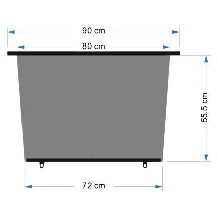 Cortina de sol para o vidro traseiro de um carro 90 cm preto