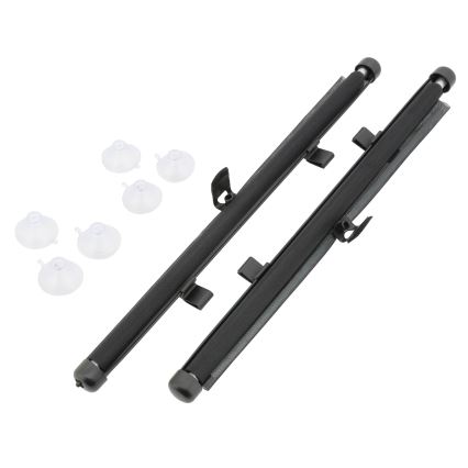 Cortina de sol para ventosas com fecho 42 cm 2 pcs cinzento