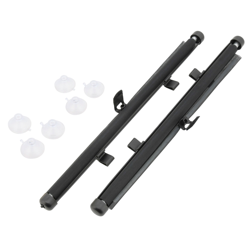 Cortina de sol para ventosas com fecho 42 cm 2 pcs cinzento