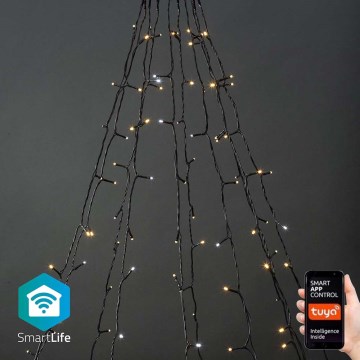 Cortina exterior de Natal LED 200xLED/8 funções 10x2m IP65 Wi-Fi Tuya branco quente a frio