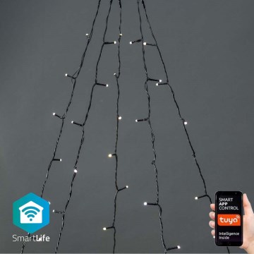 Cortina exterior de Natal LED 200xLED/8 funções 5x7m IP65 Wi-Fi Tuya