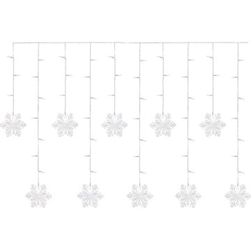 Cortina LED de Natal 60xLED/1,35W 635x50 cm branco frio