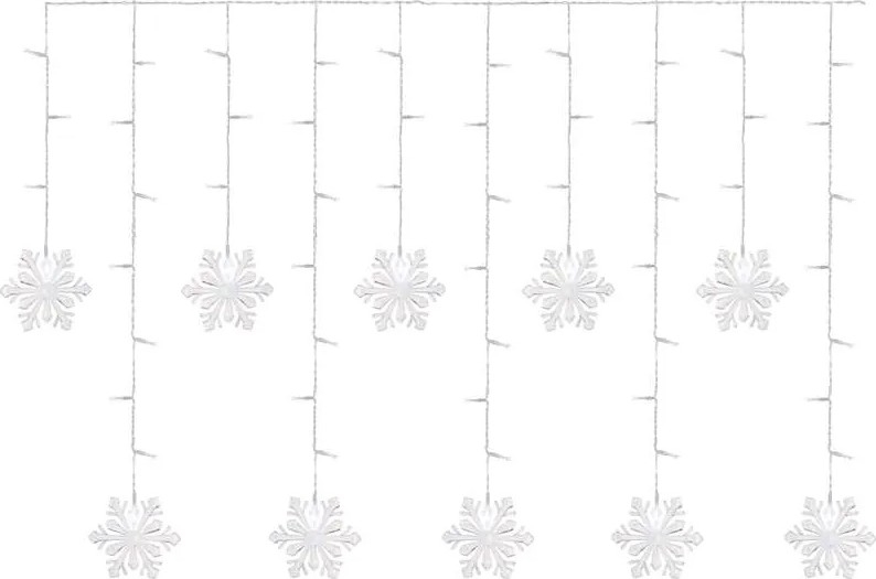Cortina LED de Natal 60xLED/1,35W 635x50 cm branco frio