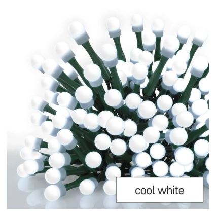 Cortina LED de Natal 60xLED/1,35W 635x50 cm branco frio