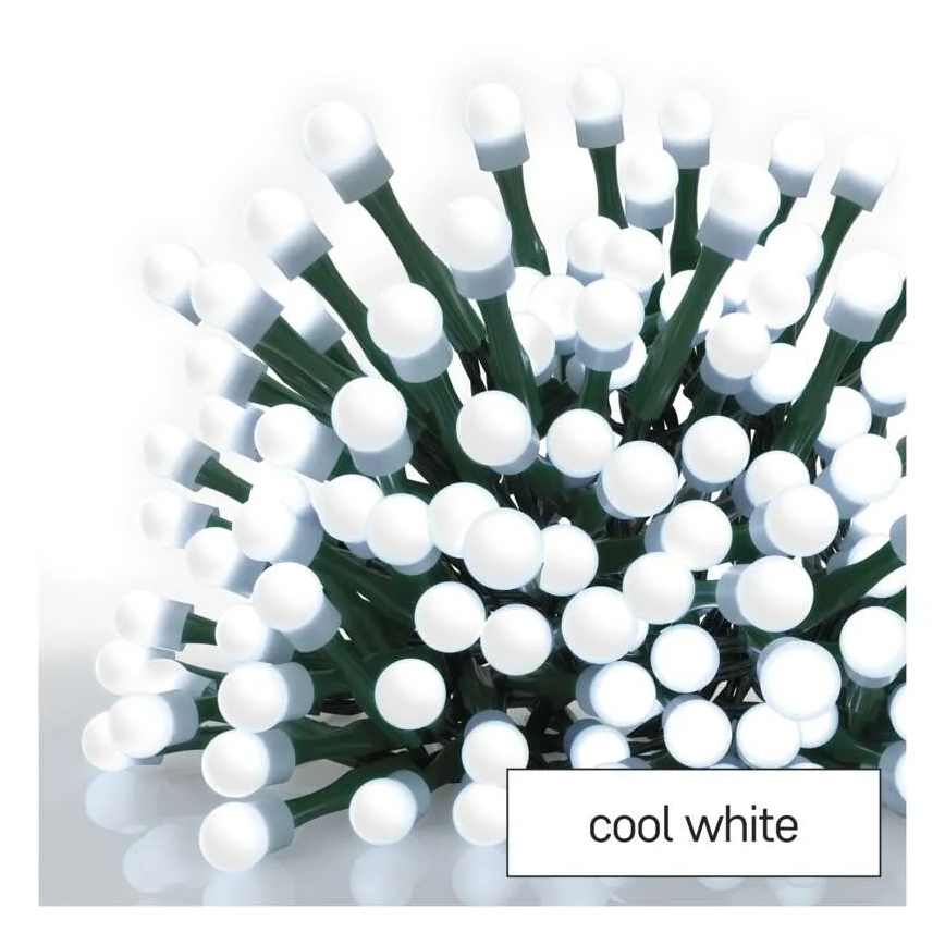 Cortina LED de Natal 60xLED/1,35W 635x50 cm branco frio