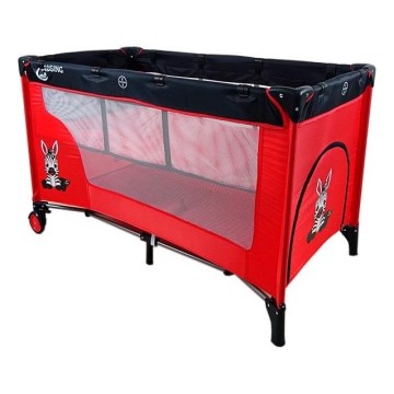 COSING - Berço de viagem reclinável ADAM Zebra Red