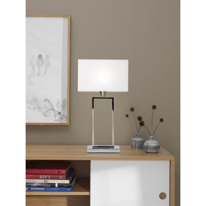 Cottex - Candeeiro de mesa KENSINGTON 1xE14/40W/230V prateado