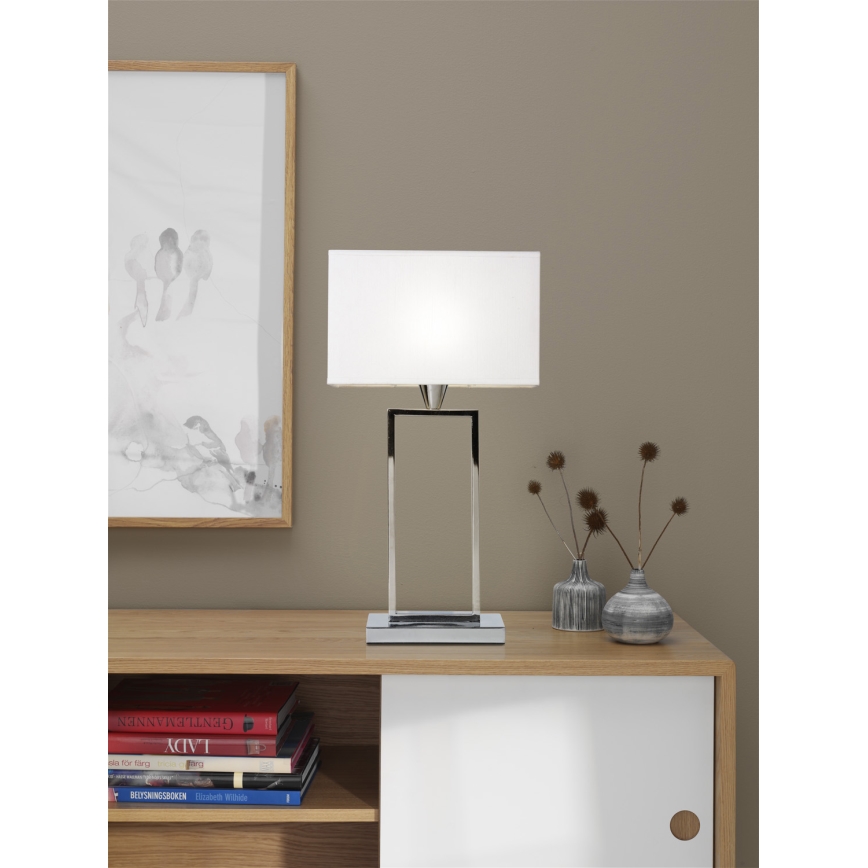 Cottex - Candeeiro de mesa KENSINGTON 1xE14/40W/230V prateado