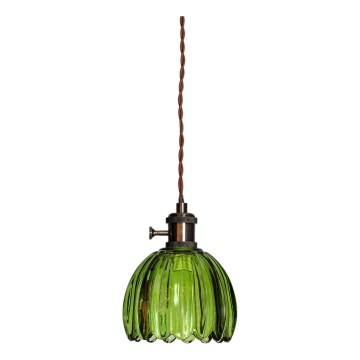 Cottex - Pendente NORA em cabo 1xE14/5W/230V verde