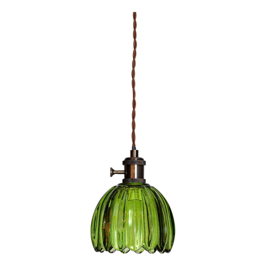 Cottex - Pendente NORA em cabo 1xE14/5W/230V verde