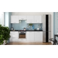 Cozinha CELESTE 240 cm, acabamento branco brilhante