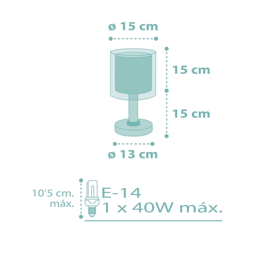 Dalber 41001H - Lâmpada de criança DOTS 1xE14/40W/230V