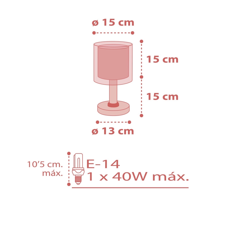 Dalber 41001S - Lâmpada de criança DOTS 1xE14/40W/230V
