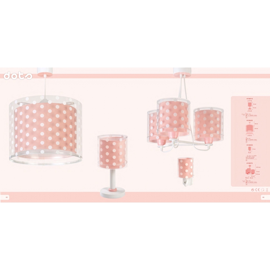 Dalber 41001S - Lâmpada de criança DOTS 1xE14/40W/230V