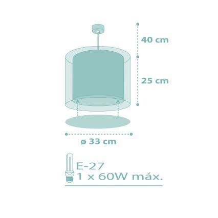 Dalber 41002H - Candelabro de criança DOTS 1xE27/60W/230V