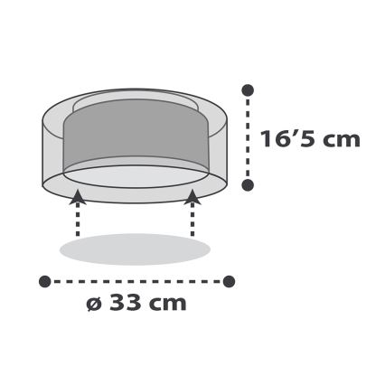 Dalber 41416E - Iluminação de teto de criança CLOUDS 2xE27/60W/230V cinzento