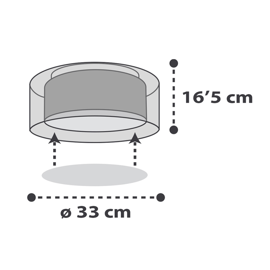 Dalber 41416E - Iluminação de teto de criança CLOUDS 2xE27/60W/230V cinzento