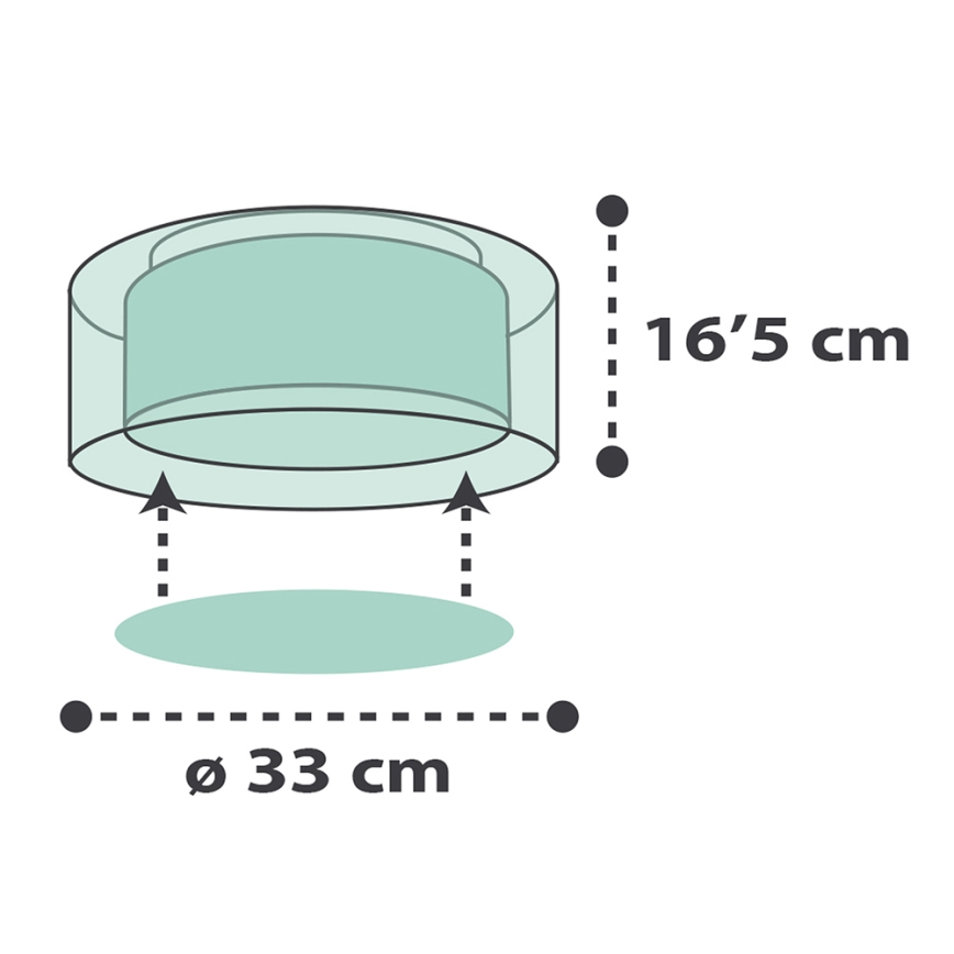 Dalber 41416H - Iluminação de teto de criança CLOUDS 2xE27/60W/230V verde