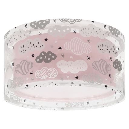 Dalber 41416S - Iluminação de teto de criança CLOUDS 2xE27/60W/230V rosa