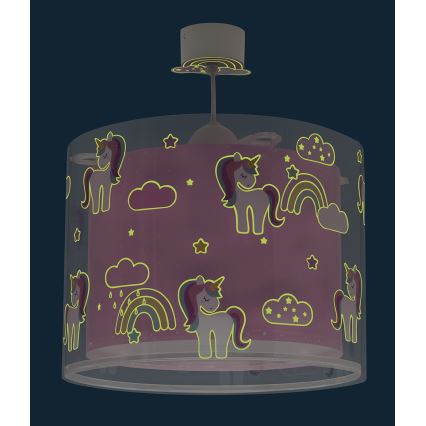Dalber 41592 - Candelabro de criança UNICORNS 1xE27/60W/230V