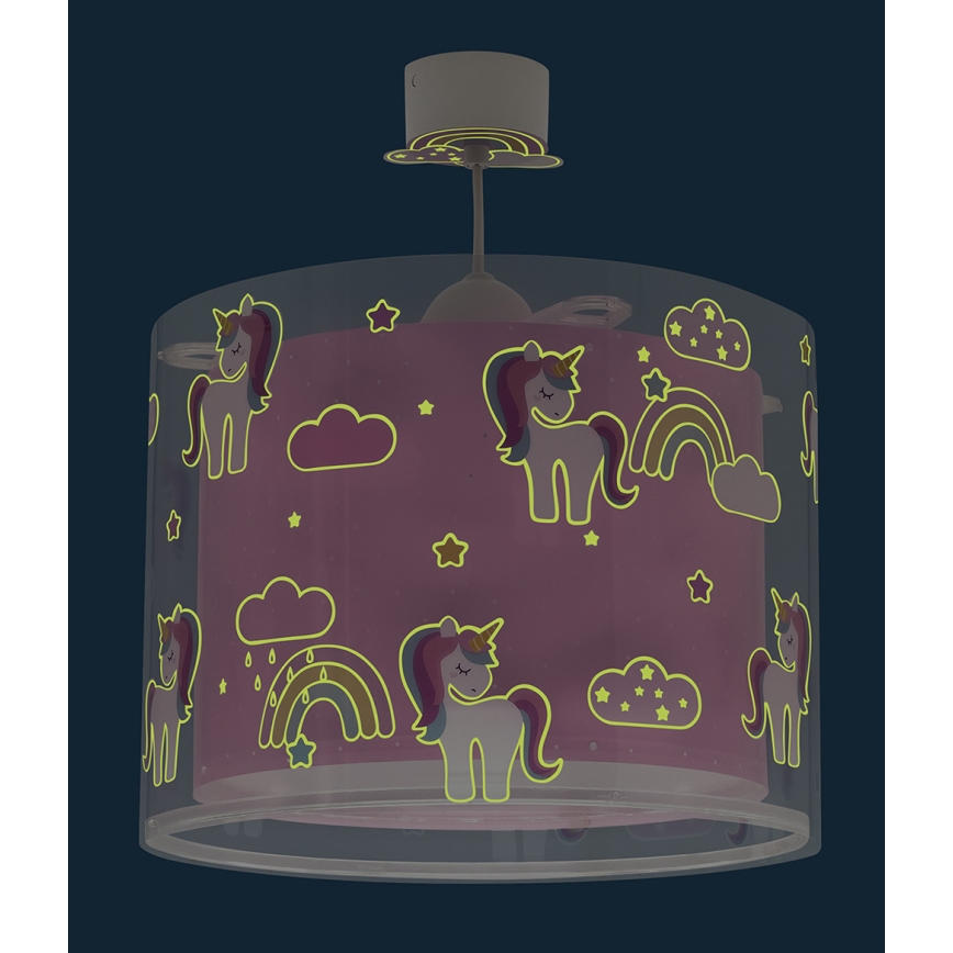 Dalber 41592 - Candelabro de criança UNICORNS 1xE27/60W/230V