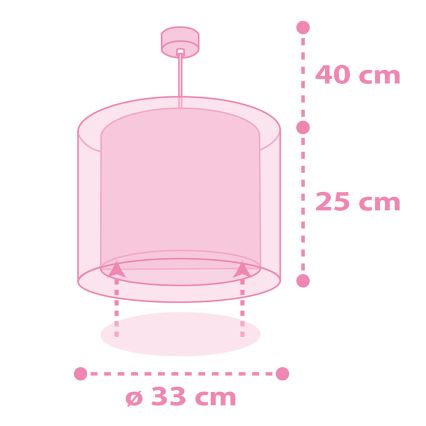 Dalber 41592 - Candelabro de criança UNICORNS 1xE27/60W/230V