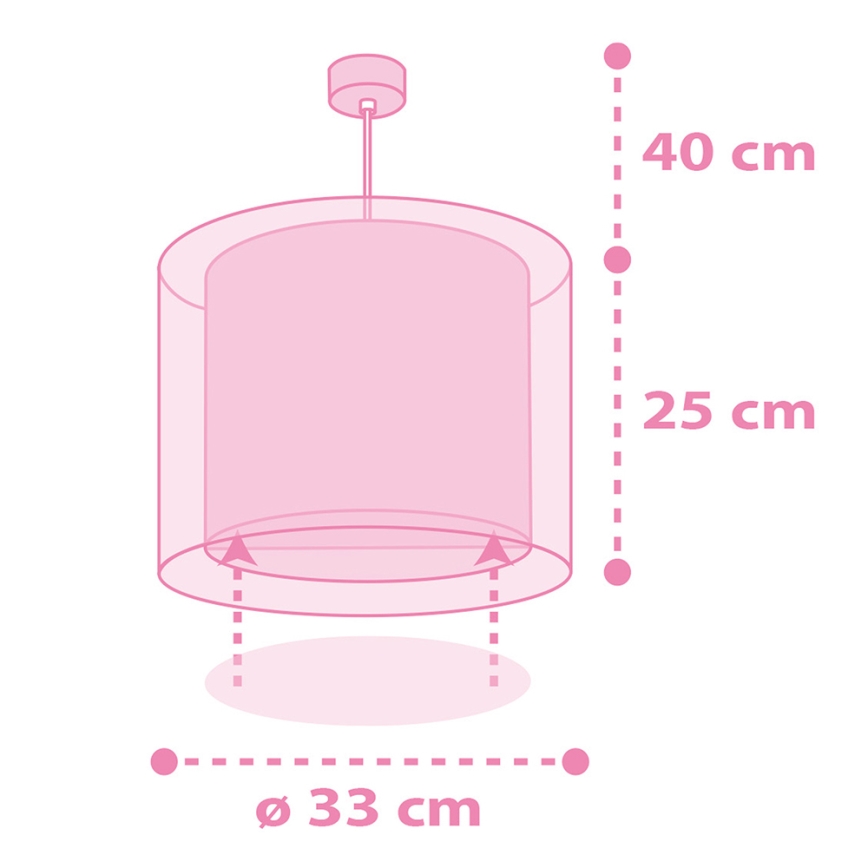 Dalber 41592 - Candelabro de criança UNICORNS 1xE27/60W/230V