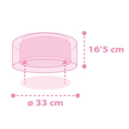 Dalber 41596 - Iluminação de teto de criança UNICORNS 2xE27/60W/230V