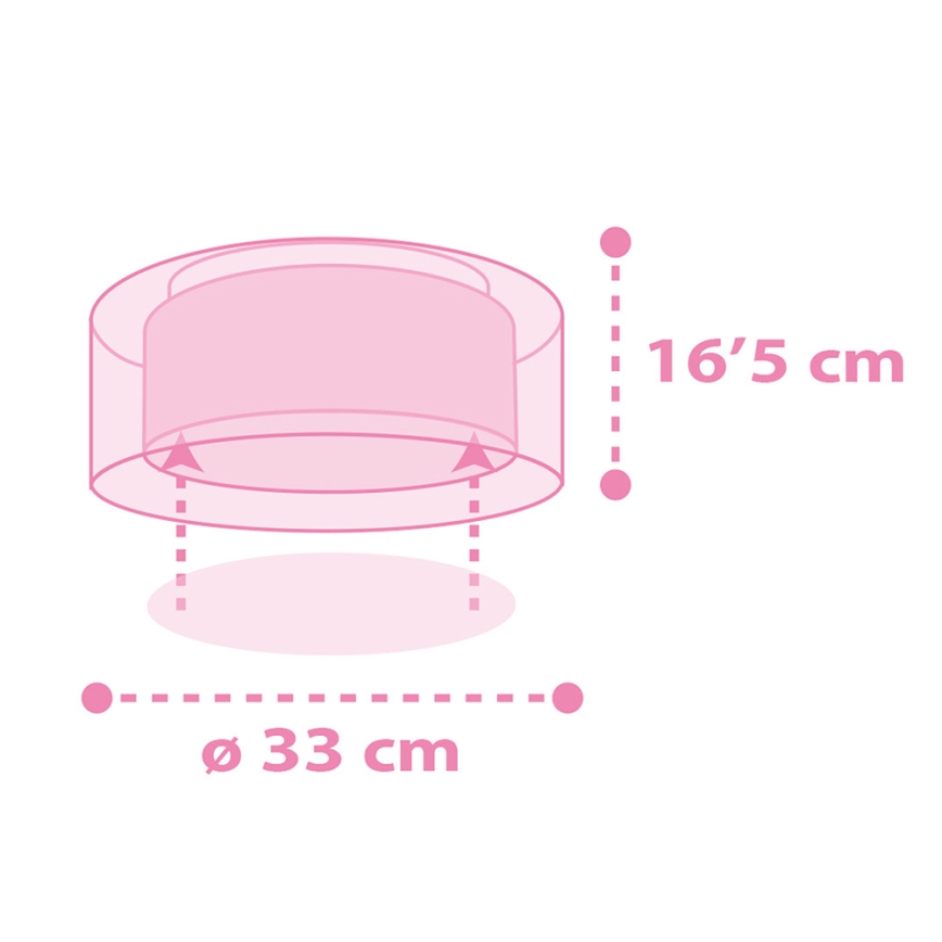 Dalber 41596 - Iluminação de teto de criança UNICORNS 2xE27/60W/230V