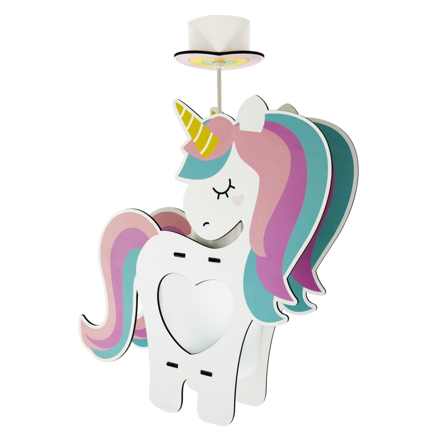 Dalber 41597 - Candeeiro de criança UNICORN 1xE27/15W/230V