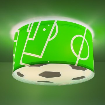 Dalber 41736 - Iluminação de teto de criança FOOTBALL 2xE27/15W/230V