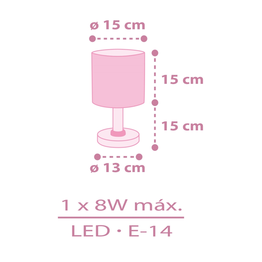 Dalber 42491 - Candeeiro de criança FAIRY DREAMS 1xE14/8W/230V
