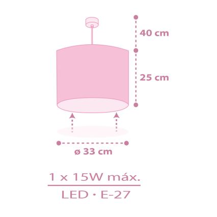 Dalber 42492 - Candeeiro de criança FAIRY DREAMS 1xE27/15W/230V
