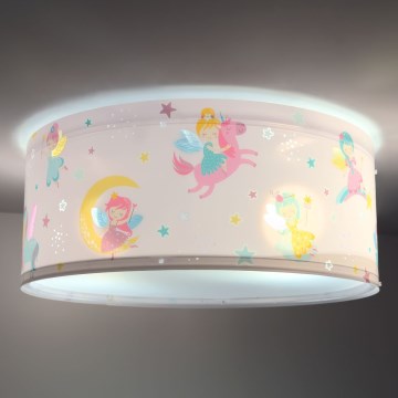 Dalber 42496 - Iluminação de teto para crianças FAIRY DREAMS 2xE27/15W/230V