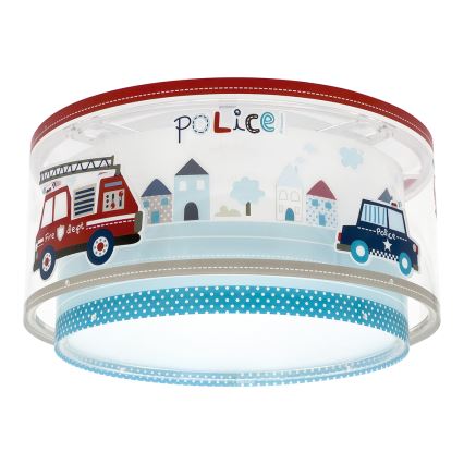 Dalber 60616 - Iluminação de teto de criança POLICE 2xE27/60W/230V
