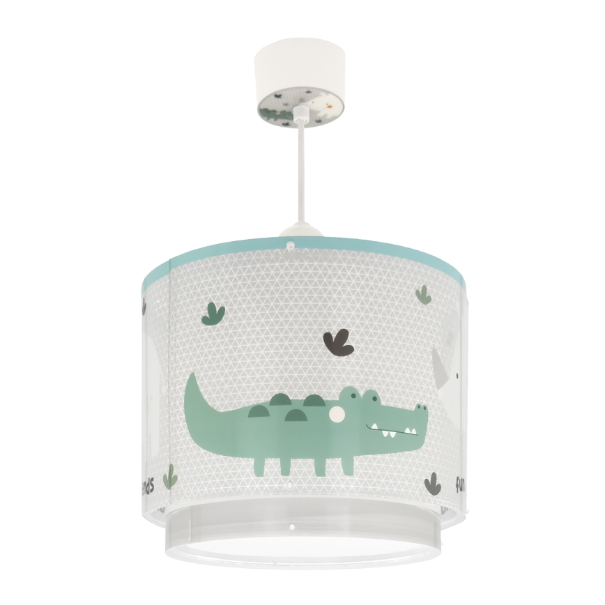 Dalber 60622 - Candeeiro de criança RHICO AND CROCO 1xE27/15W/230V