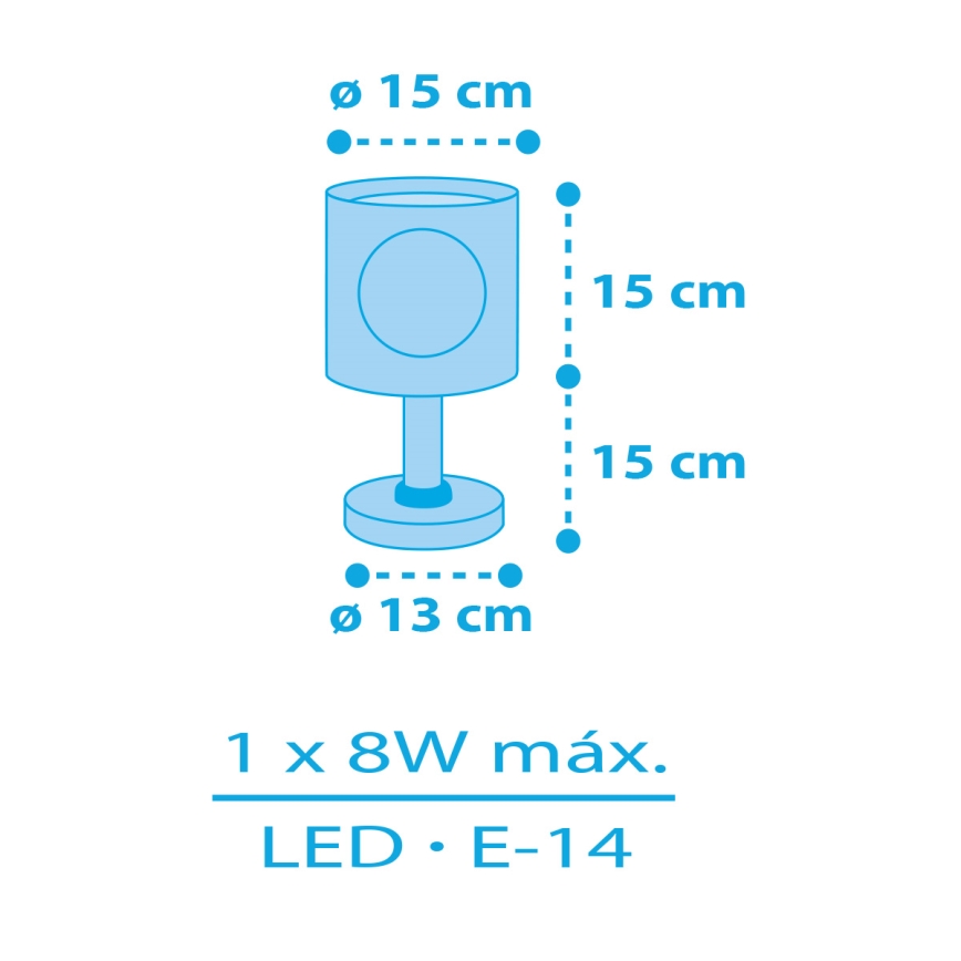 Dalber 60651 - Candeeiro de criança PIRATA ISLAND 1xE14/8W/230V