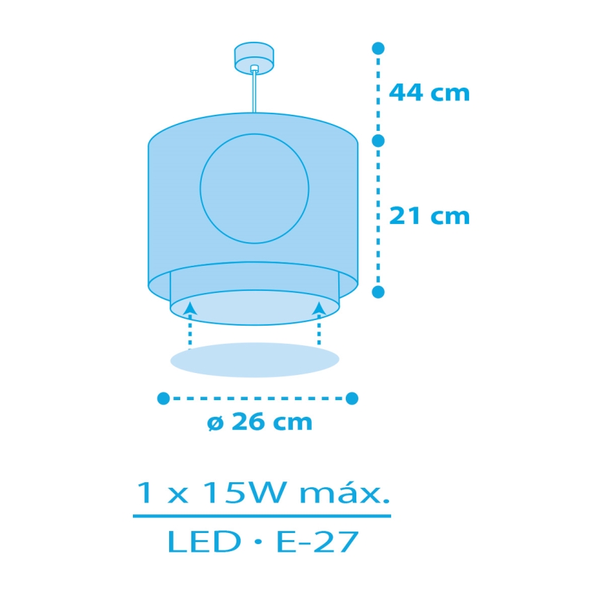 Dalber 60652 - Candeeiro de criança PIRATA ISLAND 1xE27/15W/230V