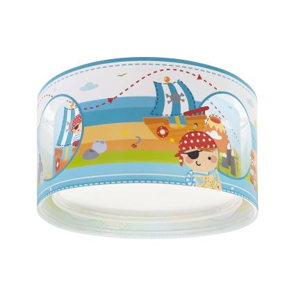 Dalber 60656 - Iluminação de teto para crianças PIRATA ISLAND 2xE27/15W/230V
