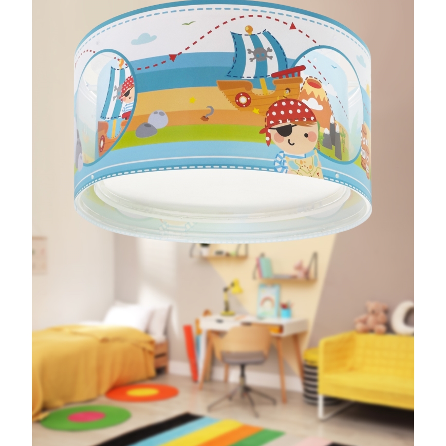 Dalber 60656 - Iluminação de teto para crianças PIRATA ISLAND 2xE27/15W/230V