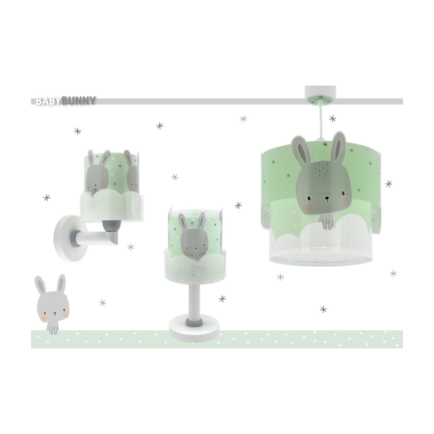 Dalber 61151H - Candeeiro de criança BUNNY 1xE14/40W/230V verde