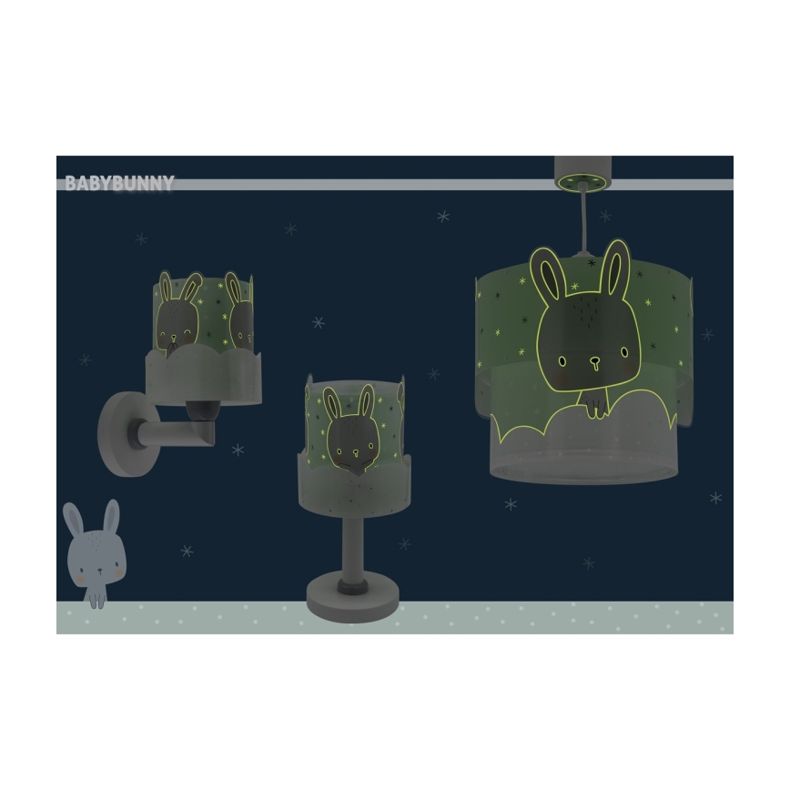 Dalber 61151H - Candeeiro de criança BUNNY 1xE14/40W/230V verde